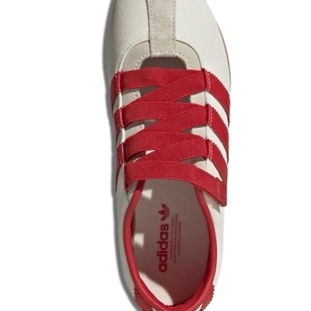 adidas Tokyo Slip-On Sneakers in White and Red